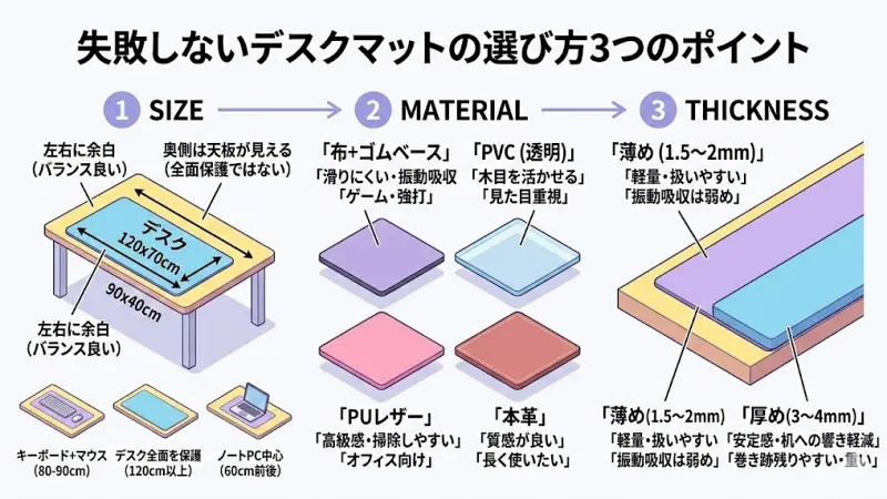 失敗しないデスクマットの選び方