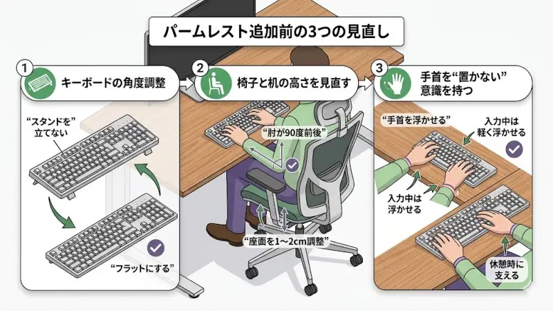 パームレストを使わないという選択肢｜代わりに見直したいこと